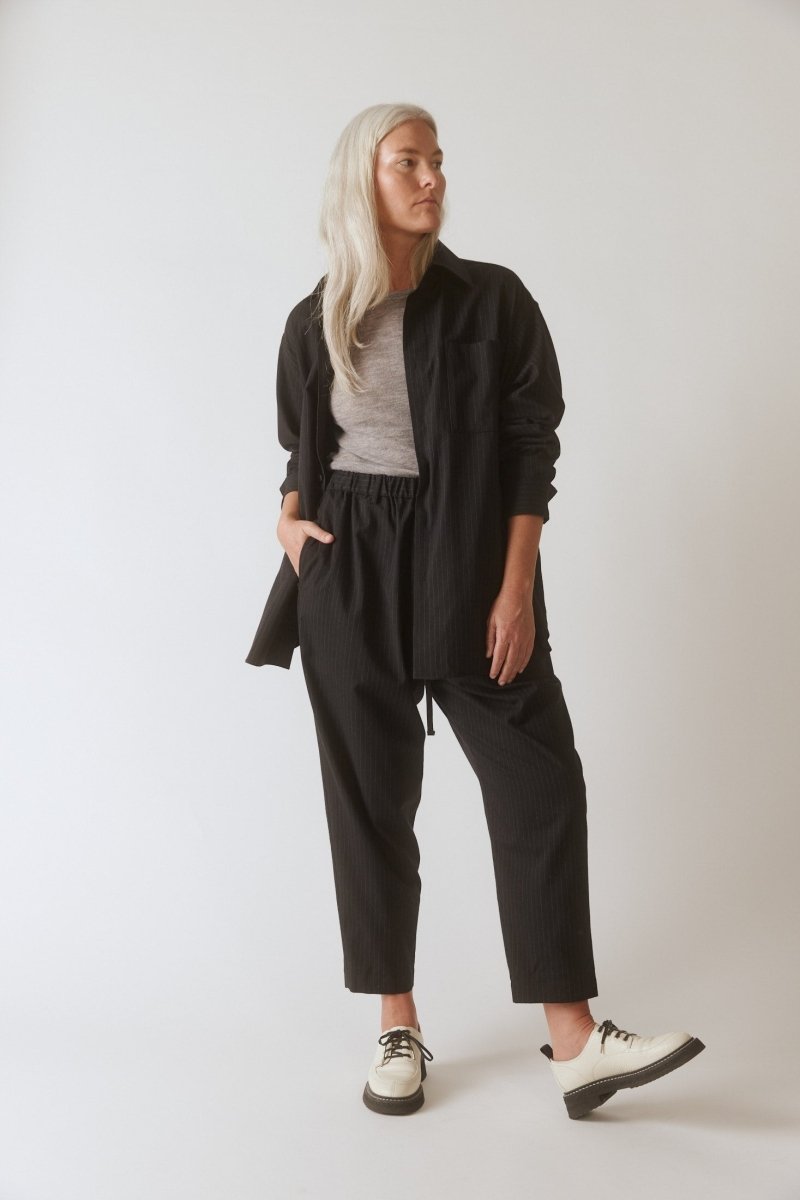 Brushed Wool Big Shirt - Soochie - Yoko Sakamoto