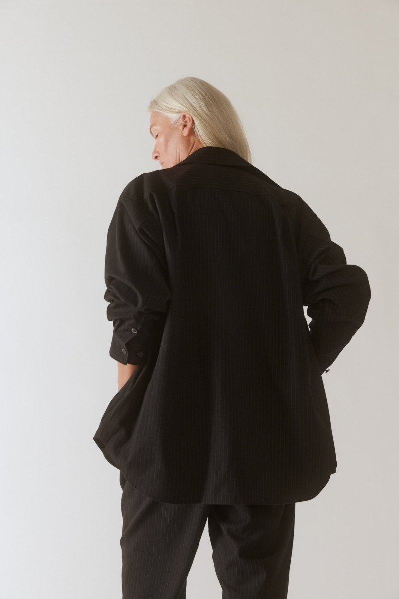 Brushed Wool Big Shirt - Soochie - Yoko Sakamoto