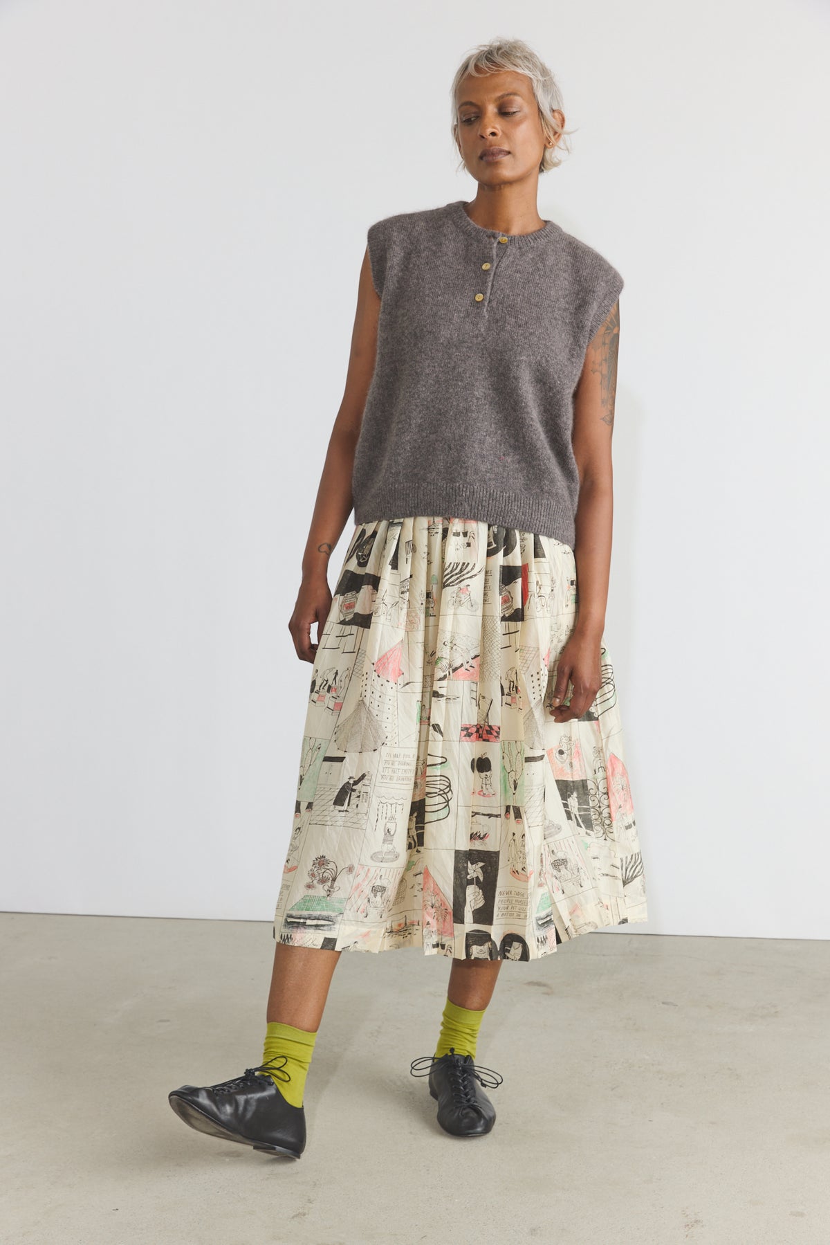 Cara Silk Pleated Skirt - Life Lessons