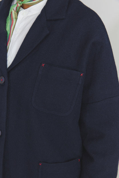 Carl Merino Jacket - Dark Ultramarine