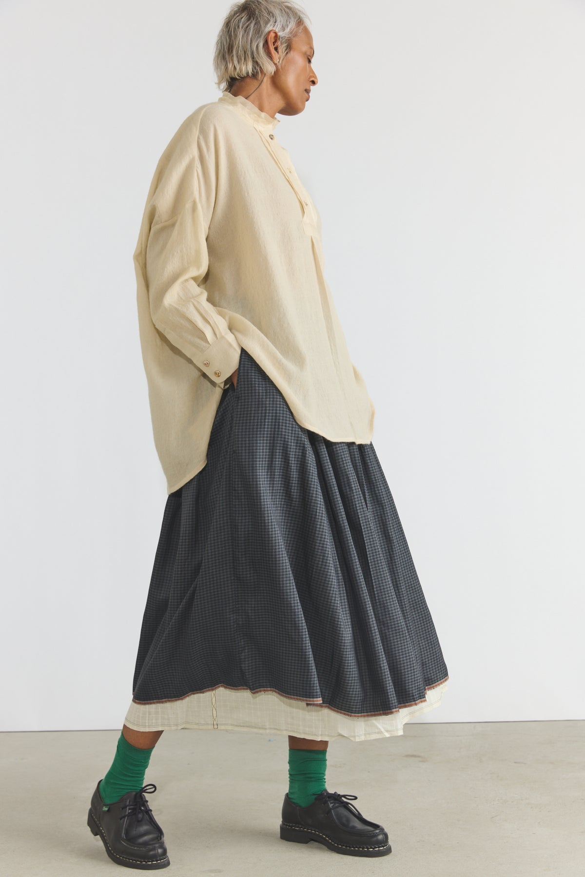 Colby Merino Blouse - Alabaster