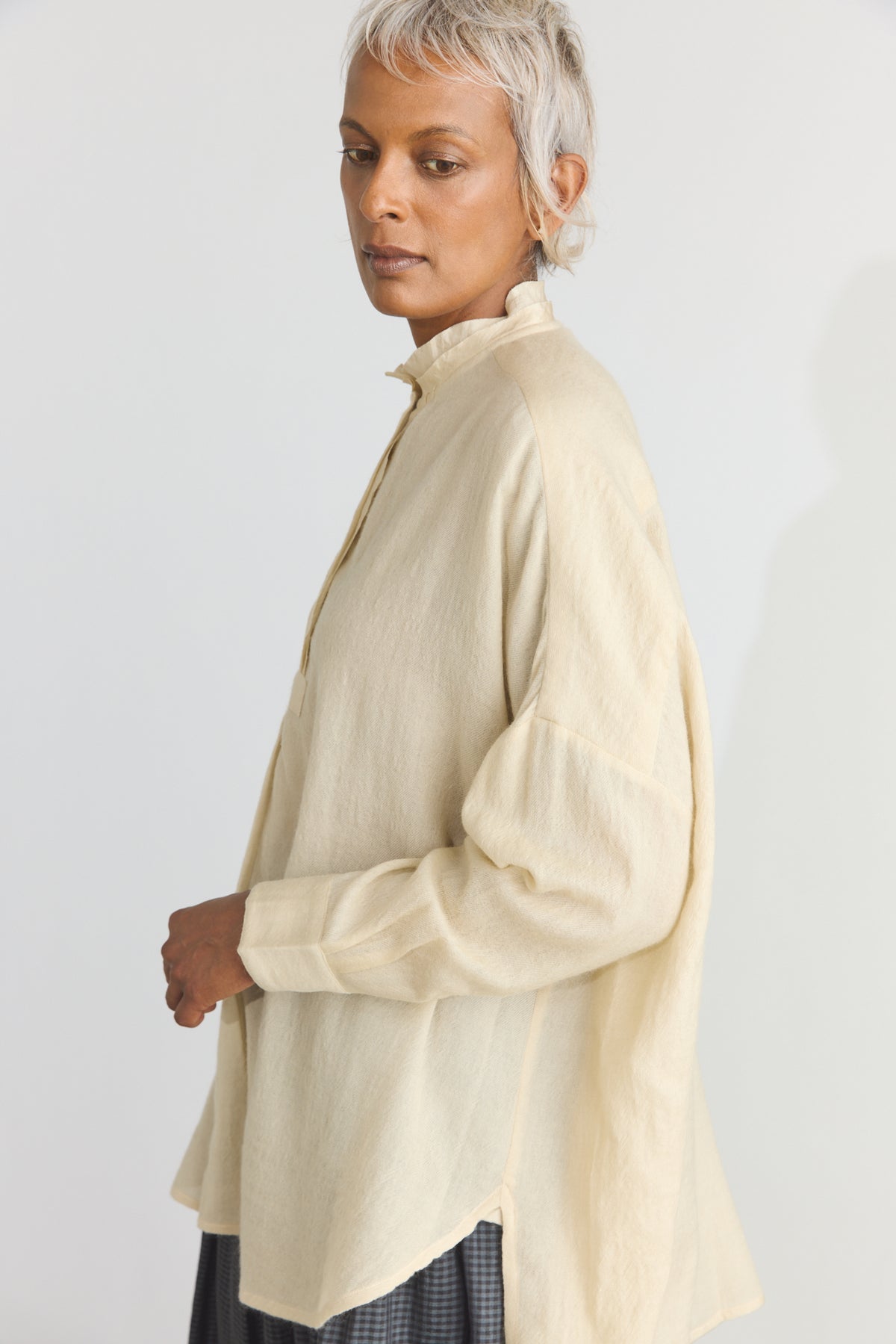 Colby Merino Blouse - Alabaster
