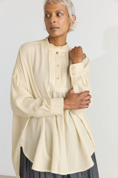 Colby Merino Blouse - Alabaster