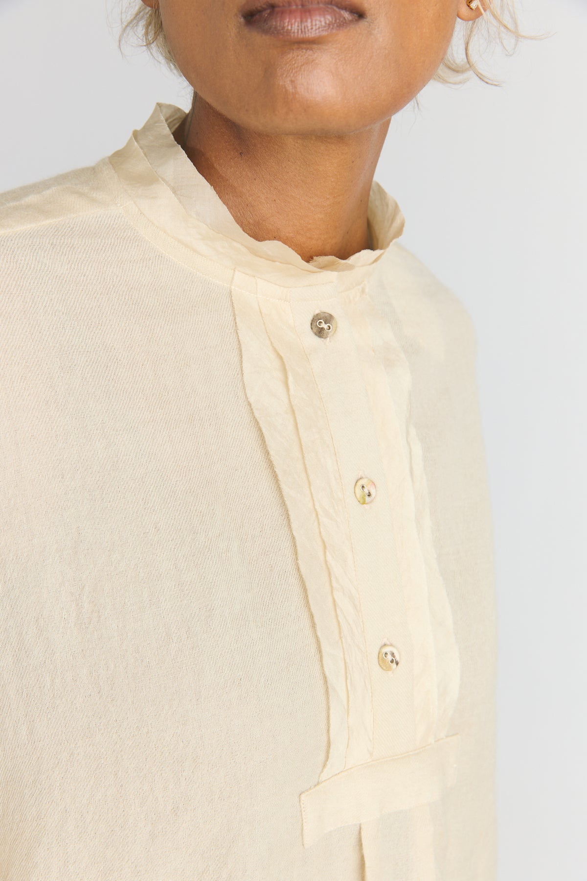 Colby Merino Blouse - Alabaster