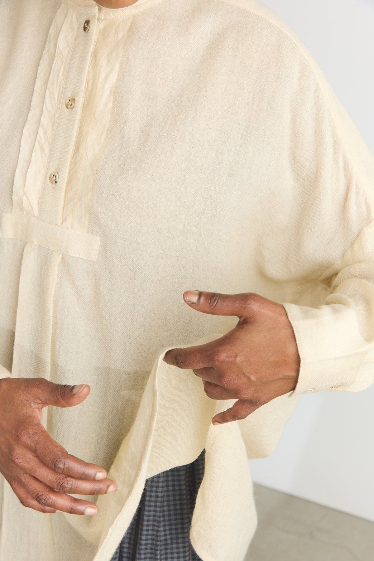 Colby Merino Blouse - Alabaster