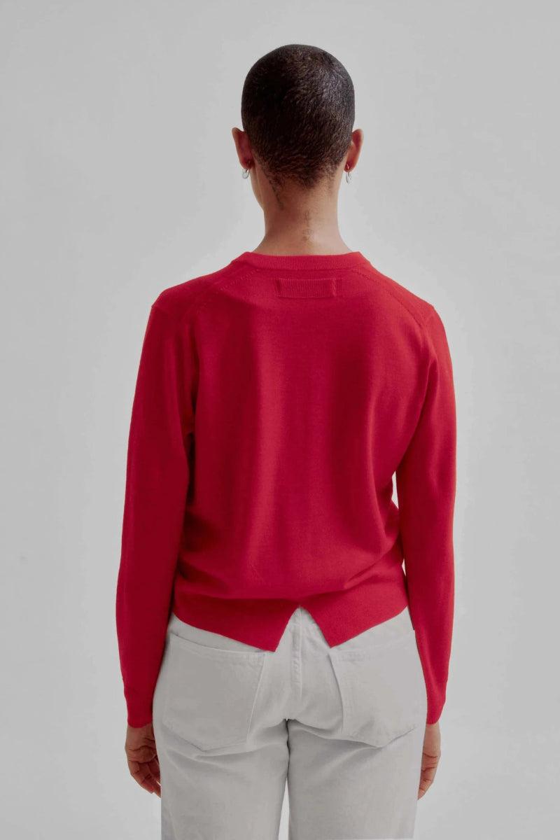 Compact Cardigan in Red - Soochie - Sayaka Davis