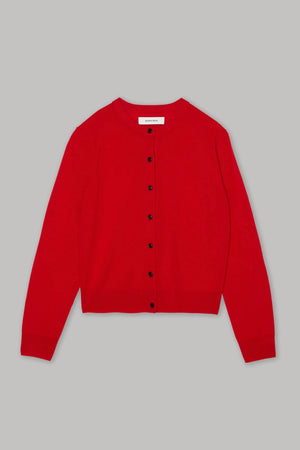 Compact Cardigan in Red