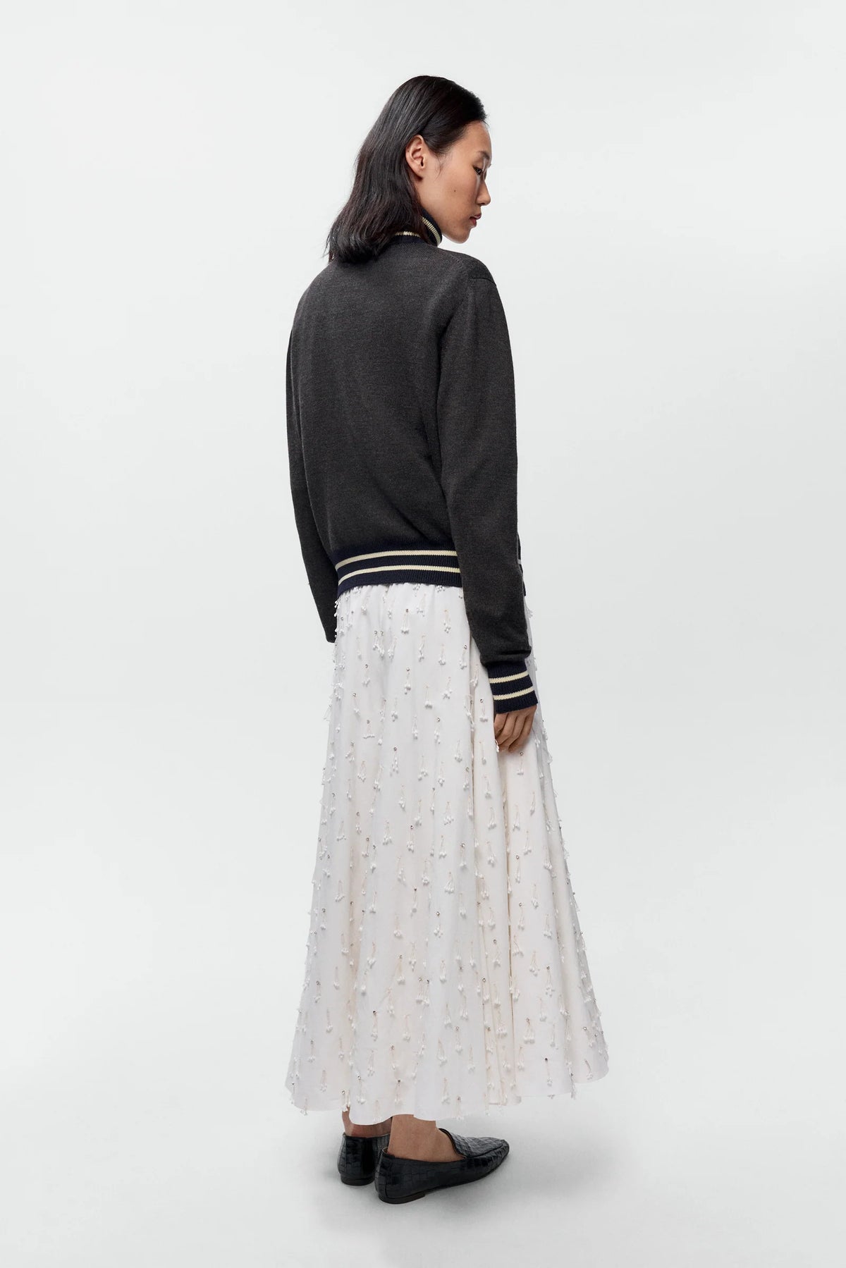 Merino Wool Sporty Cardigan