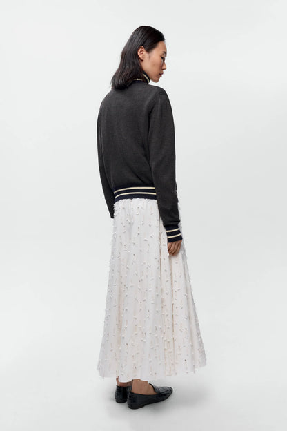 Merino Wool Sporty Cardigan