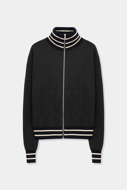 Merino Wool Sporty Cardigan