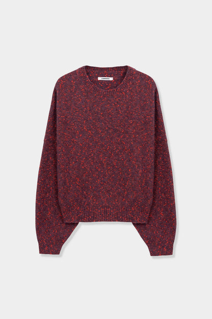 Speckled Crewneck Sweater - Beaujolais