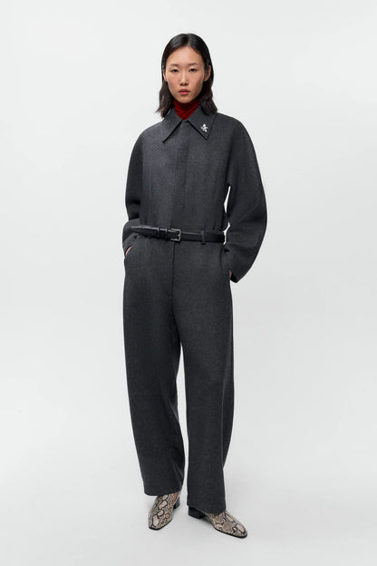 Wool Curved Pants
