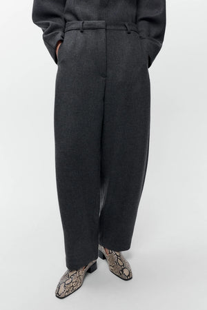 Wool Curved Pants