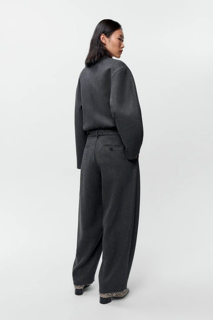 Wool Curved Pants