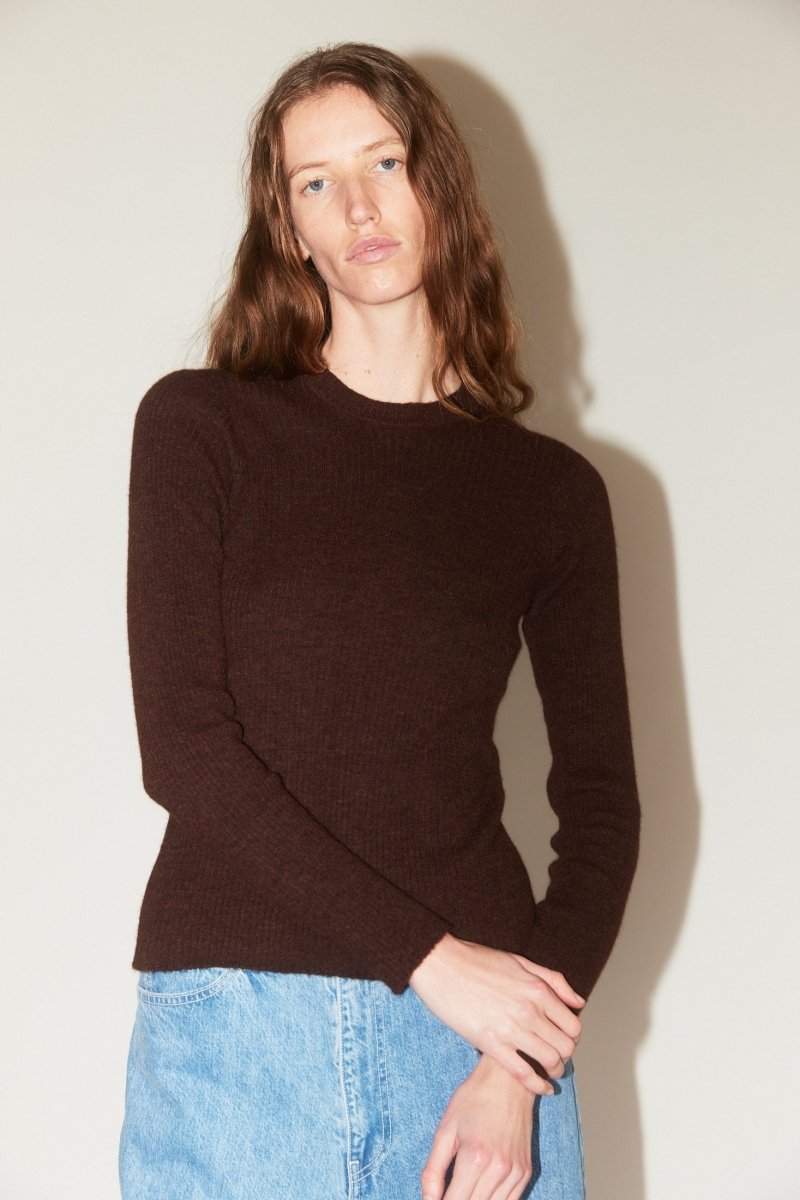 Core Rib Top in Syrup - Soochie - Bare Knitwear