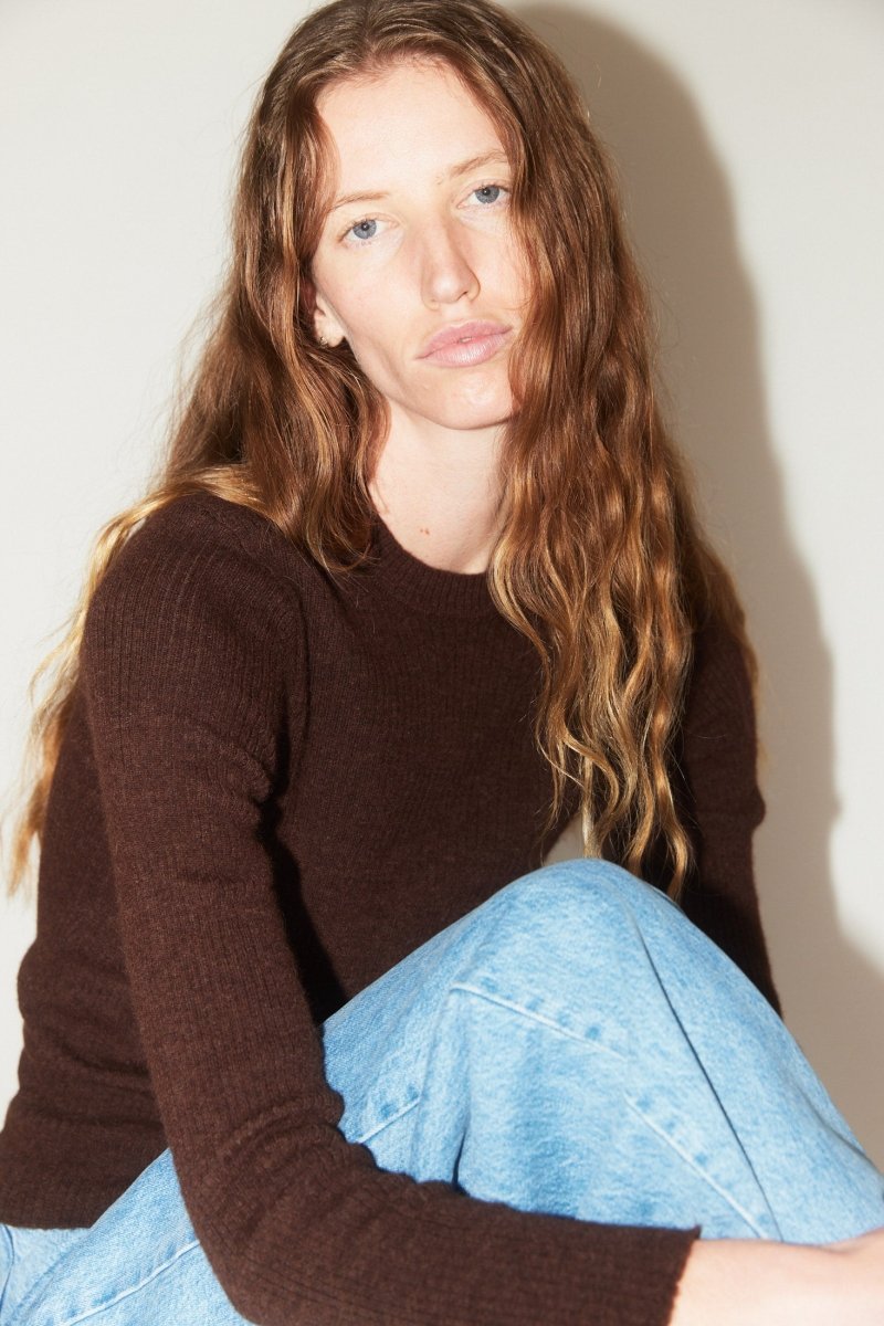 Core Rib Top in Syrup - Soochie - Bare Knitwear