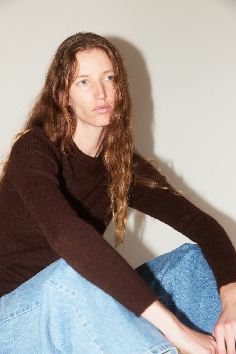 Core Rib Top in Syrup - Soochie - Bare Knitwear