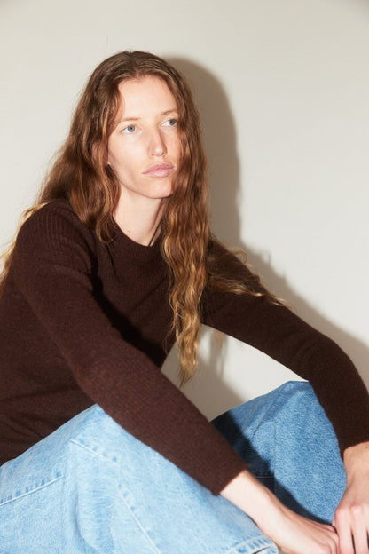 Core Rib Top in Syrup - Soochie - Bare Knitwear