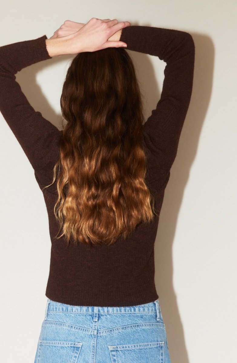 Core Rib Top in Syrup - Soochie - Bare Knitwear