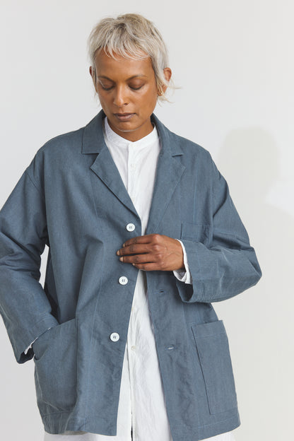 Cotton Oxfort Atelier Jacket - Fade Blue