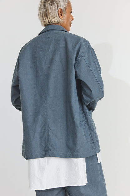 Cotton Oxfort Atelier Jacket - Fade Blue