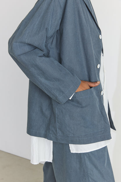 Cotton Oxfort Atelier Jacket - Fade Blue