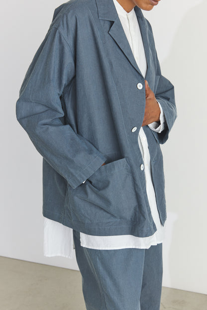 Cotton Oxfort Atelier Jacket - Fade Blue