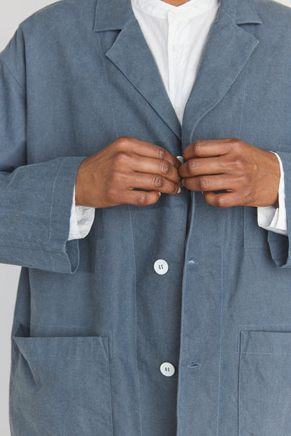 Cotton Oxfort Atelier Jacket - Fade Blue