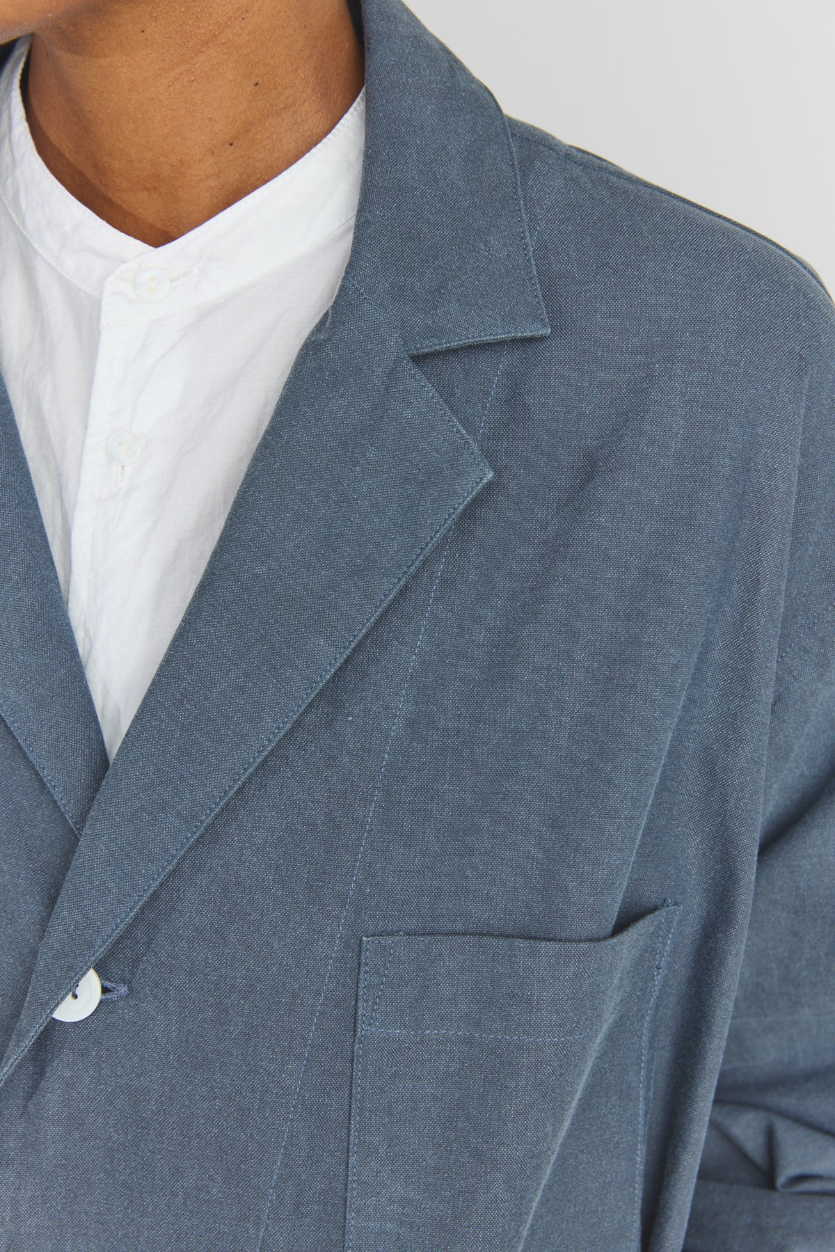 Cotton Oxfort Atelier Jacket - Fade Blue