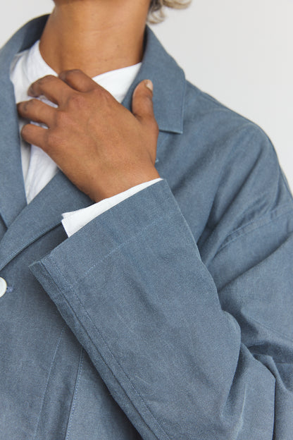 Cotton Oxfort Atelier Jacket - Fade Blue