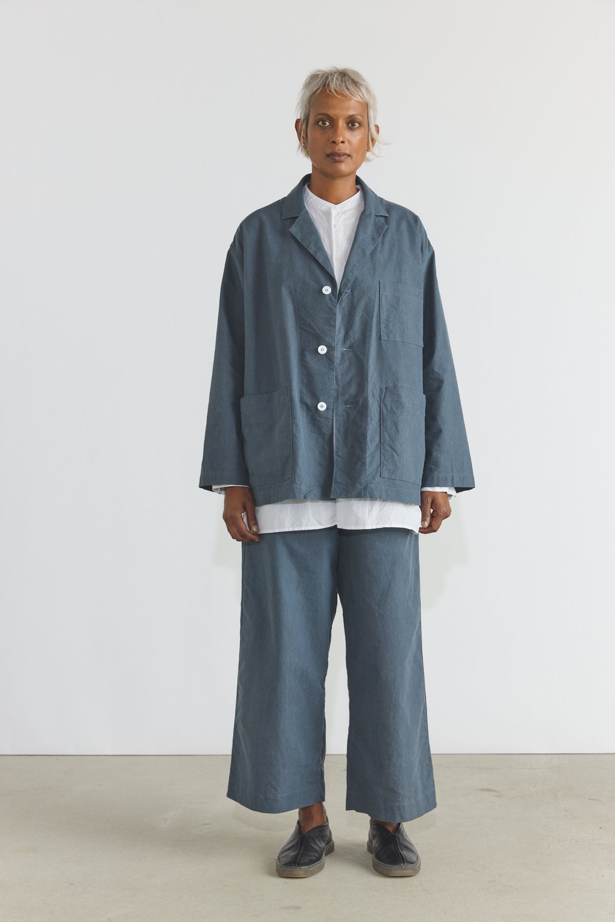 Cotton Oxfort Pajama Pants - Fade Blue