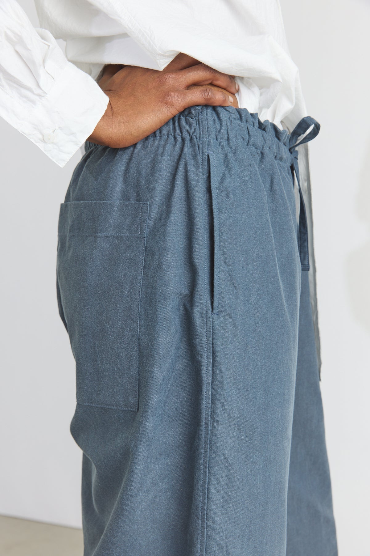 Cotton Oxfort Pajama Pants - Fade Blue