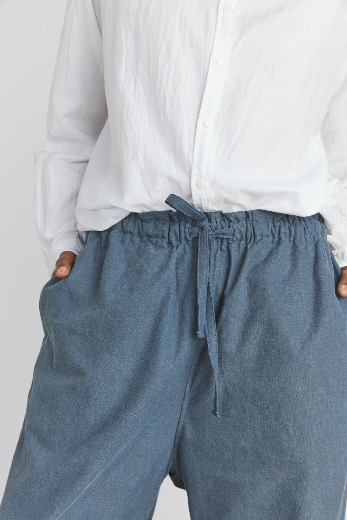 Cotton Oxfort Pajama Pants - Fade Blue