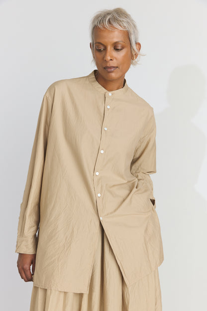 Cotton/Silk Kurta Shirt - Cappuccino