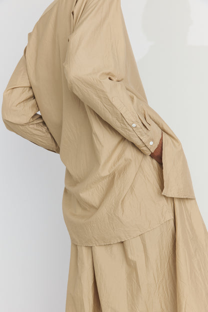 Cotton/Silk Kurta Shirt - Cappuccino