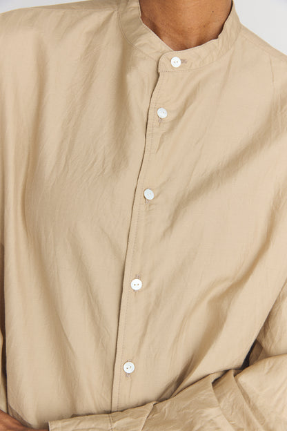 Cotton/Silk Kurta Shirt - Cappuccino