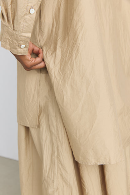 Cotton/Silk Kurta Shirt - Cappuccino