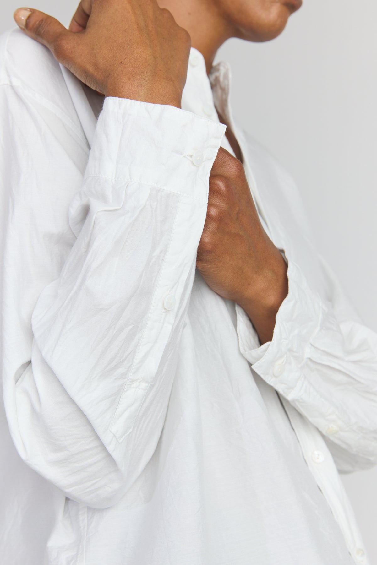 Cotton/Silk Kurta Shirt - Smoke White