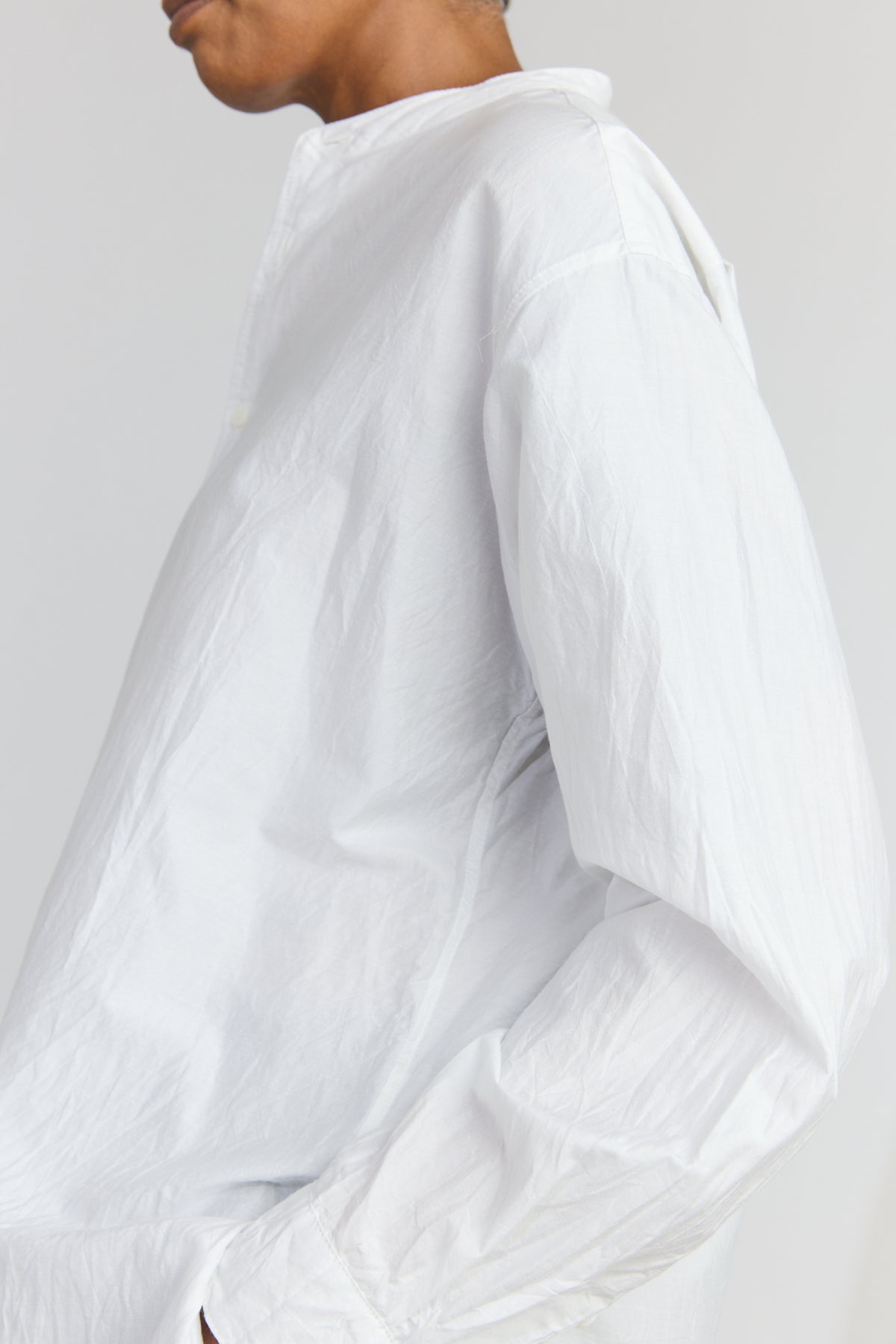 Cotton/Silk Kurta Shirt - Smoke White
