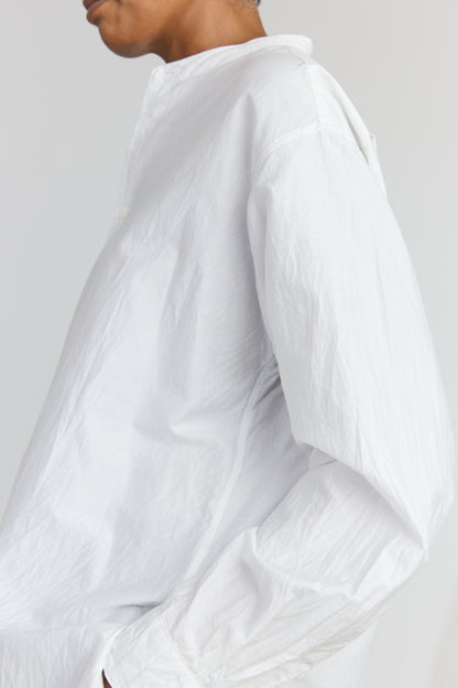 Cotton/Silk Kurta Shirt - Smoke White