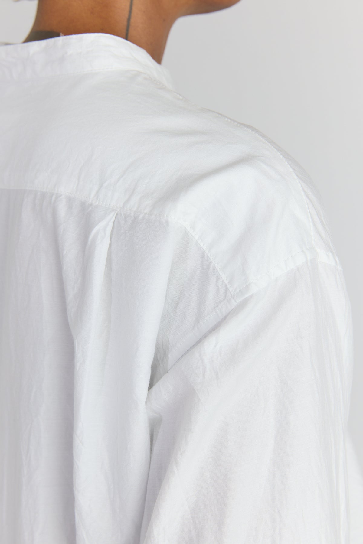 Cotton/Silk Kurta Shirt - Smoke White