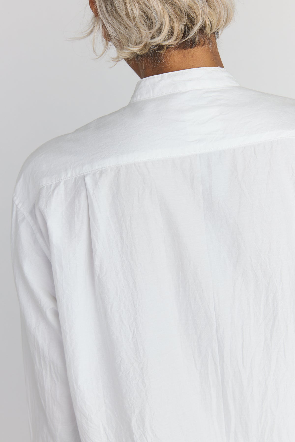 Cotton/Silk Kurta Shirt - Smoke White