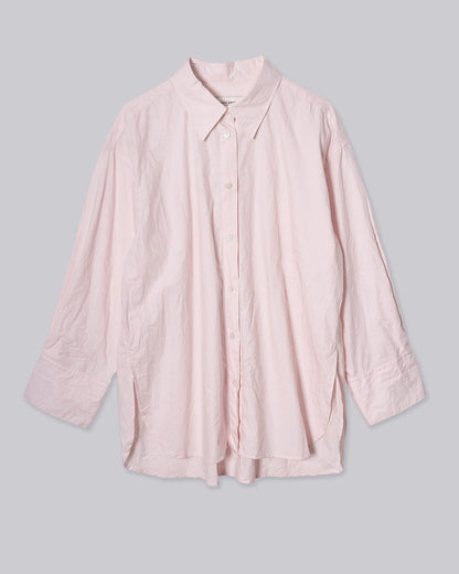 Crinkled Oversized Shirt in Ice Pink - Soochie - Sayaka Davis