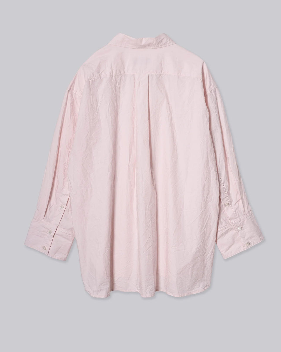 Crinkled Oversized Shirt in Ice Pink - Soochie - Sayaka Davis
