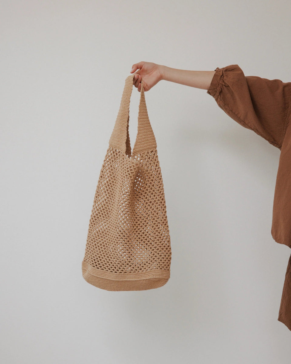 Crochet Tote in Sand - Soochie - Wol Hide