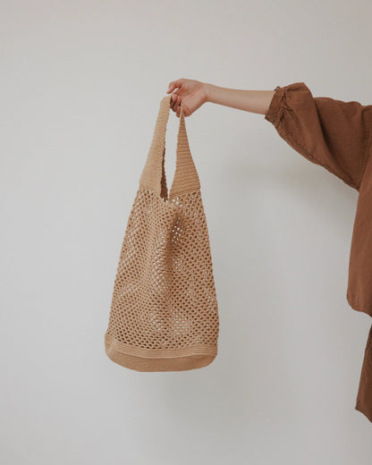 Crochet Tote in Sand - Soochie - Wol Hide