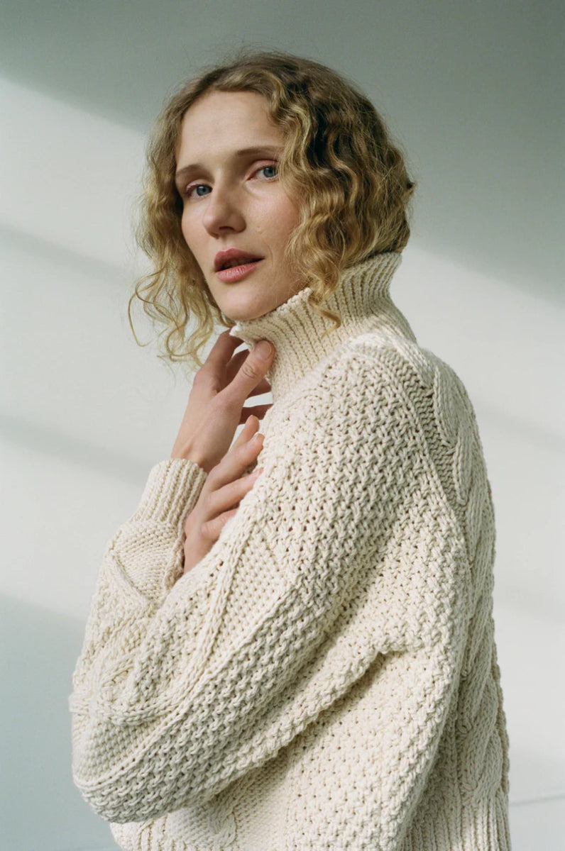 Donegal Cardigan in Natural - Soochie - Shaina Mote