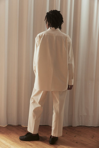 Double Pleated Trousers in Ecru - Soochie - Yoko Sakamoto