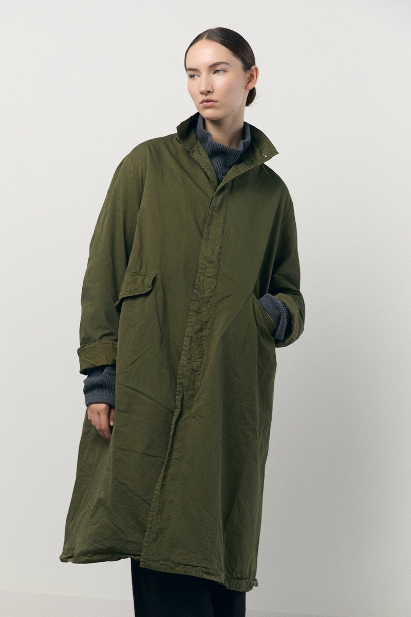 Garment - dye Coat in Khaki - Soochie - Véritécoeur
