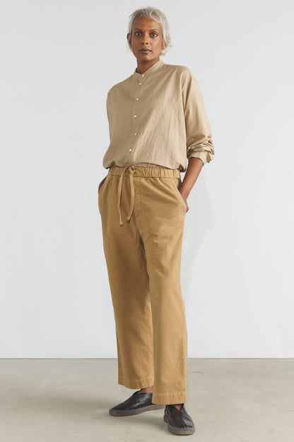Garment Dye Moleskin Easy Field Trousers - Camel